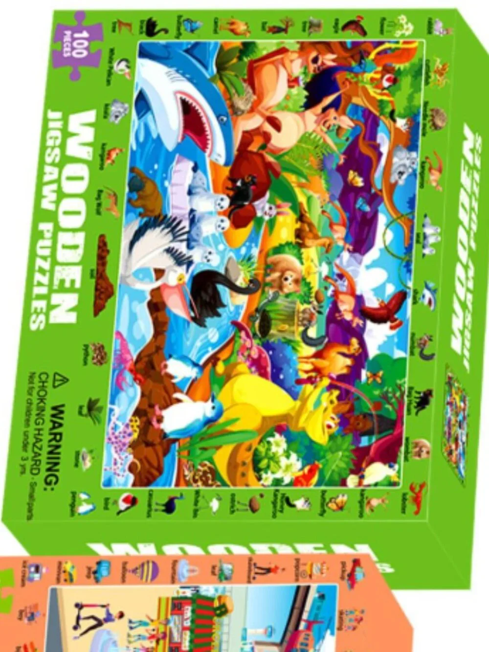 100 Piece Puzzles for Kids Ages 4-6 8-10, Safe Educational Jigsaw Puzzles